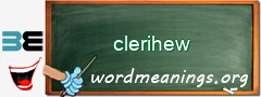 WordMeaning blackboard for clerihew